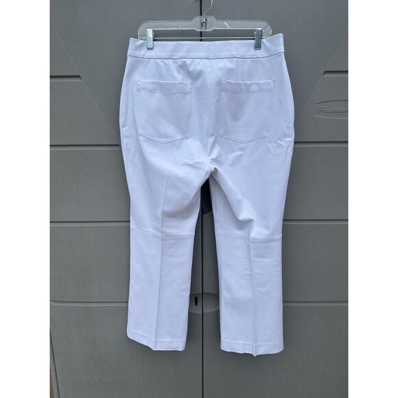 Spanx Women’s The Perfect Slim Straight Pull On Pant White Stretch Size L P NEW - Picture 10 of 16